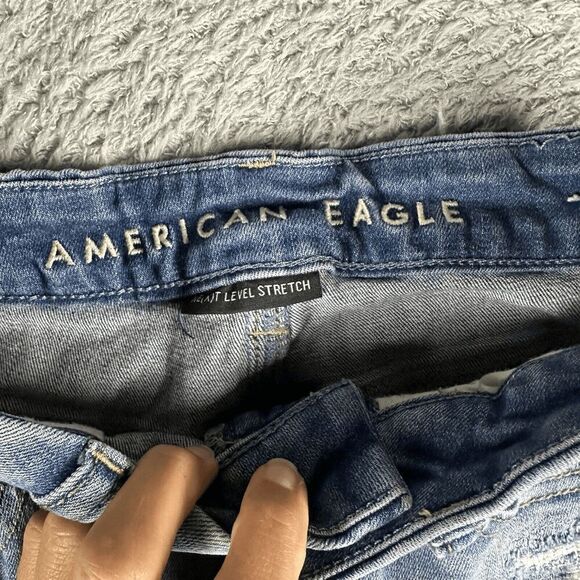 American Eagle Womens Curvy Hi-Rise Jegging 2 Short Distressed Stretch Destroyed - Picture 10 of 14